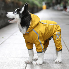 Dog Raincoat With Reflective, Waterproof Dog Rain Jacket With Hood, Leash Hole, Reflective Strap For Small Medium Dogs, Lightweight Puppy Clothes - Otaj Gifts