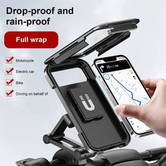 Waterproof Motorcycle Bike Mobile Phone Holder Magnetic Universal Bicycle GPS 360 Degree Swivel Adjustable Motorcycle Cellphone Holder - Otaj Gifts