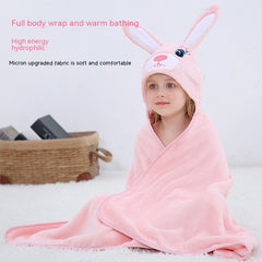 Coral Fleece Animal Cloak Absorbent Soft Bath Towel For Children - Otaj Gifts