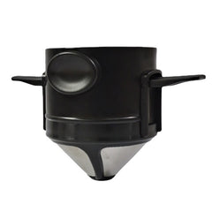 Foldable Portable Pour Over Coffee Dripper Reusable Double Layer Mesh Coffee Filter Black - Otaj Gifts