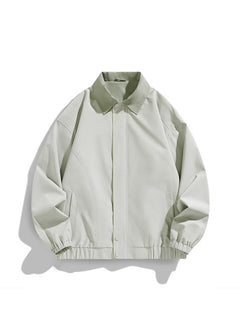Pure Color All-matching Polo Collar Jacket Top - Otaj Gifts