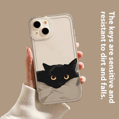 Black Cat High Sense Couple Phone Case - Otaj Gifts
