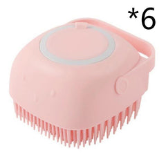 Silicone Dog Bath Massage Gloves Brush Pet Cat Bathroom Cleaning Tool Comb Brush For Dog Can Pour Shampoo Dog Grooming Supplies - Otaj Gifts