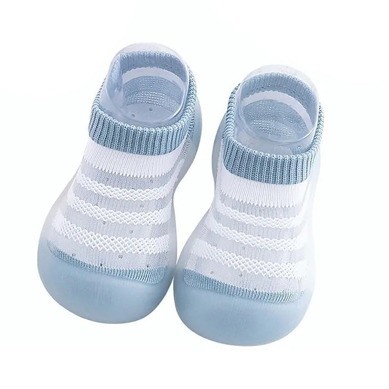 Baby Floor Socks Breathable Elastic Slip Resistance Soft Cotton Flexible Infant Insole Socks Blue 4.9in 20/21 - Otaj Gifts