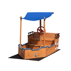 Wooden Sandbox With Storage Bench And Seat, Outdoor Toys For Children Aged 3-8 Years - Otaj Gifts