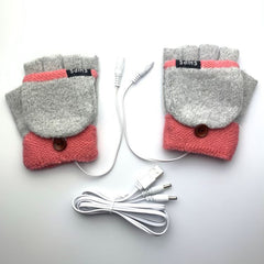 USB Electrically Heated Gloves Half Finger Gloves Indoor Outdoor - Otaj Gifts