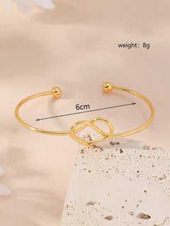 Metal Twist Geometric Knot Winding Hollow Open-end High-grade Light Luxury Personality Fashion Ladies' Bracelet - Otaj Gifts