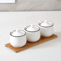Seasoning Jar Seasoning Bottle Salt Monosodium Glutamate Seasoning Box Set Household - Otaj Gifts
