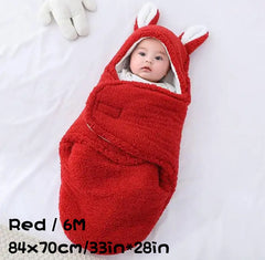 Super Soft Baby Sleeping Bag Fluffy Fleece Newborn Blanket Swaddle Blankets, Unisex Baby Wrap For Newborn Baby Boys Girls With Head-Protecting & Head-Supporting Function, Wearable Swaddle Sleep Sack - Otaj Gifts