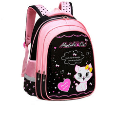 Kids School Cute Cat Print Backpack - Otaj Gifts