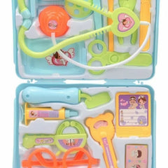 15pcs Doctor Toy Light Blue Educational Cleanable Roles Play Games Kids Pretend Stethoscope Toys Kits - Otaj Gifts