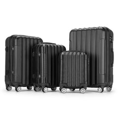 Vertical 4-in-1 Spinner Wheel With Handle Trolley Case 16in 20in 24in 28in ABS Aluminum Alloy Trolley Classic Color - Black - Otaj Gifts
