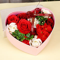 Creative New Soap Flower Heart-shaped Gift Box Valentine's Day Christmas Creative Birthday Gift - Otaj Gifts