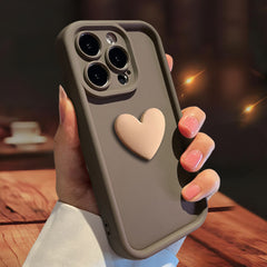 Three-dimensional Love Skin-friendly Frosted Lens All-inclusive Phone Case - Otaj Gifts