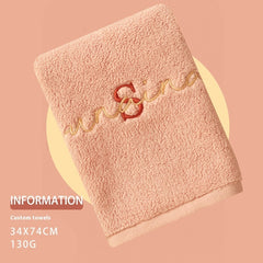 Pure Cotton Soft Towel With Creative Embroidery Name Accompanied By Heartfelt Gift - Otaj Gifts