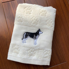 Dog Embroidery Water Absorbing Wash Towel - Otaj Gifts
