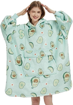 Krifey Wearable Blanket Hoodie, Oversized Sherpa Hooded As Birthday Gifts For Mom Women Girlfriend Men, Cozy Sweatshirt With Giant Pocket - Otaj Gifts