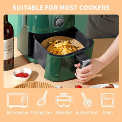 Air Fryer Disposable Paper Liner Non-stick Disposable Liners, 200PCS Air Fryer Disposable Paper Liners, 6.3In Round Air Fryer Parchment Paper - Otaj Gifts