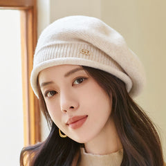 Women's Autumn And Winter Fashionable All-match Wool Knitted Hat - Otaj Gifts