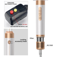 Blow Dryer Brush 7 In ONE, 110,000 RPM High-Speed Negative Ionic Hair Dryer With Diffuser Concentrator, Thermal Brush Hair Straightener Magic Styler, Volumizing Hair Styling Tools - Otaj Gifts