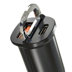Flush Fit Mini Car Charger PD20W QC18W Dual Port USB Automobile Fast Charging Adapter Black - Otaj Gifts