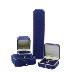 Wedding Jewelry Octagon Proposal Diamond Ring Necklace Stud Earrings Storage Box - Otaj Gifts