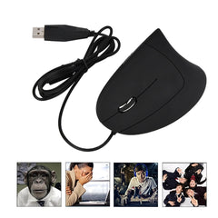 USB Wired Left Hand Vertical Mouse Ergonomic Gaming Mouse Wrist Healthy Mouse - Otaj Gifts