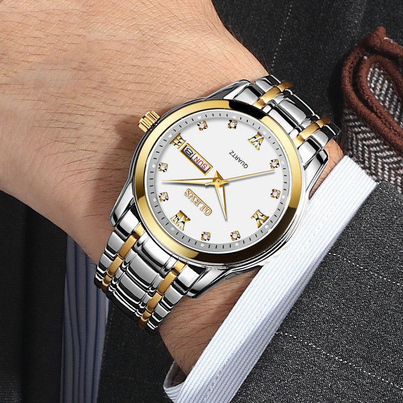 Watch Fashion Trendy Brand Quartz Watch Luminous Waterproof Men's Watch Men's Watch - Otaj Gifts