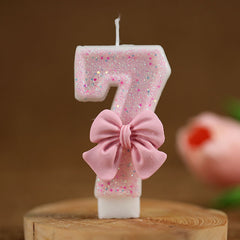 Creative Digital Bow Birthday Candle - Otaj Gifts