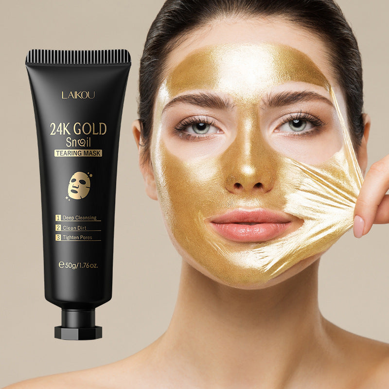 Gold Foil Snail Tear-Off Mask Hydrating - Otaj Gifts