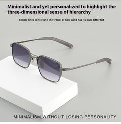 Pure Titanium Square Frame Double Beam Fashion Myopia Glasses For Men - Otaj Gifts