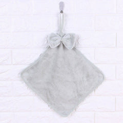 Coral velvet bow absorbent towel - Otaj Gifts