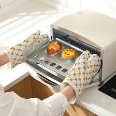 Anti-Scalding Microwave Cotton Non-Slip Insulation Gloves Oven Mitts  Kitchen Heat Resistant Thickened Cotton Heat Insulation Microwave Oven Oven Anti Scalding Household Gloves Baking Tools - Otaj Gifts