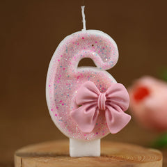 Creative Digital Bow Birthday Candle - Otaj Gifts