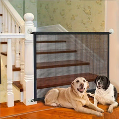 Pet Isolation Mesh No Drilling Safety Fences Net Portable Dog Cat Stair Door - Otaj Gifts