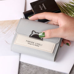 Small Purse Female Short Style Folding Personality Student Mini Money Clip - Otaj Gifts