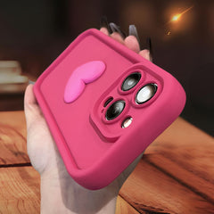 Three-dimensional Love Skin-friendly Frosted Lens All-inclusive Phone Case - Otaj Gifts