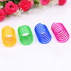 Plastic Spring Cat Toy Interactive Play Ball - Otaj Gifts
