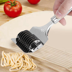 Stainless Steel Noodle Lattice Roller Dough Cutter Pasta Spaghetti Maker for Kitchen Cooking Tools - Otaj Gifts