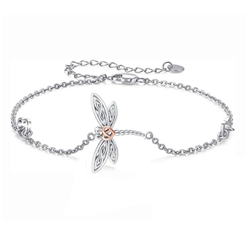 Sterling Silver Dragonfly Bracelet for Women Teens Birthday Anniversary - Otaj Gifts