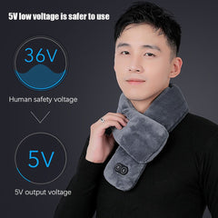 Women Men Soft Temperature Control Pain Relief Cervical Massage Shoulder Neck Wrap USB Heated Scarf Shawl Washable Winter Warm - Otaj Gifts