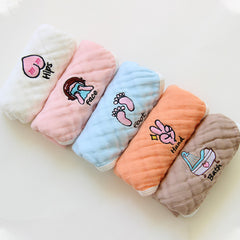 Children's Towel Embroidery Baby Saliva Towel - Otaj Gifts