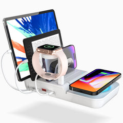 70W Charging Station For Multiple Devices, 5 In 1 Fast Charging Dock With 10W Max Wireless Charger And 4 Ports , 30W USB C PD Fast Charging For IPad, IPhone,Tablets,Kindle - Otaj Gifts