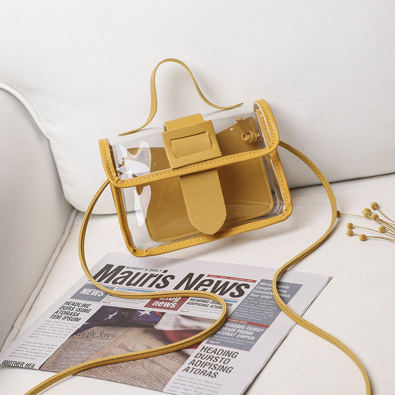 Transparent bag stylish small square bag - Otaj Gifts