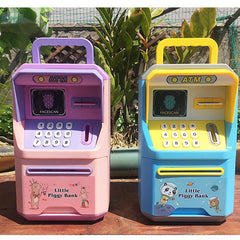 Mini Bank ATM Machine Simulation Face Recognition ATM Machine Money Storage Bank Educational Toys Blue - Otaj Gifts