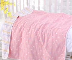110 * 110cm baby bath towel cover blanket gauze children quilt quality baby children pure cotton 6 six layer gauze bath towel - Otaj Gifts