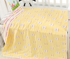 110 * 110cm baby bath towel cover blanket gauze children quilt quality baby children pure cotton 6 six layer gauze bath towel - Otaj Gifts