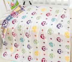 110 * 110cm baby bath towel cover blanket gauze children quilt quality baby children pure cotton 6 six layer gauze bath towel - Otaj Gifts