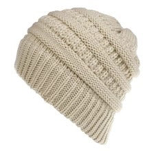 Mixed Color Knitted Wool Hat Ladies Non-labeled Ponytail Hat - Otaj Gifts