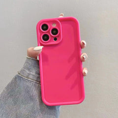 Fine Hole Solid Color Skin Feeling Thickened Protective Cover Phone Case - Otaj Gifts